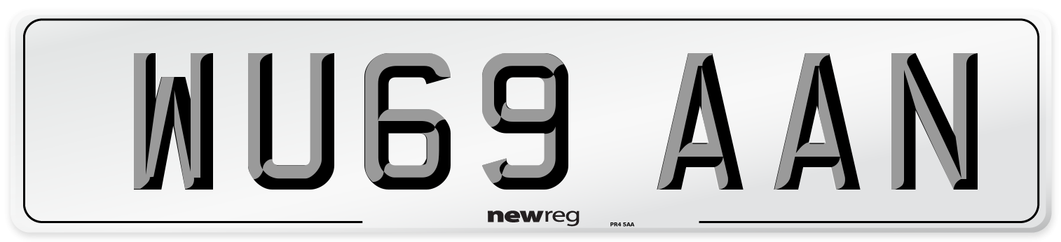 WU69 AAN Number Plate from New Reg